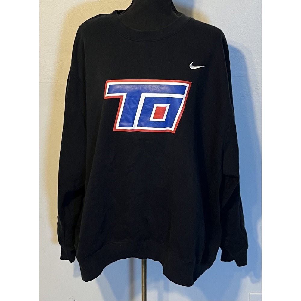 Nike Football TD Touchdown Crewneck Sweatshirt Mens 3XL Black Graphic Pullover